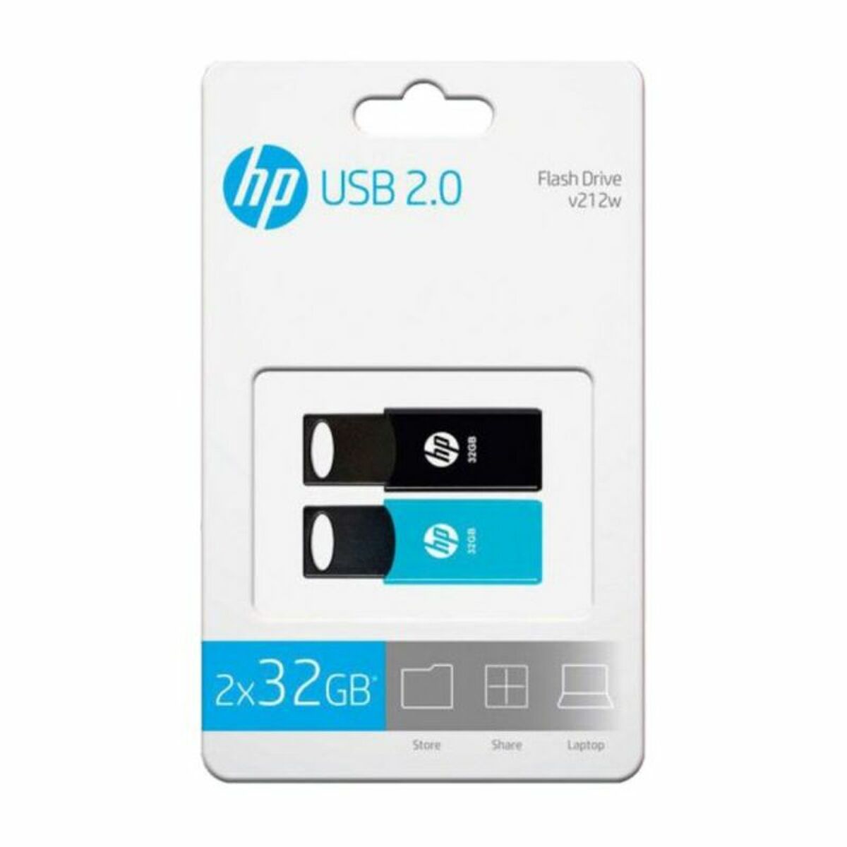 USB stick HP 212 USB 2.0 (2 uds) 64 GB