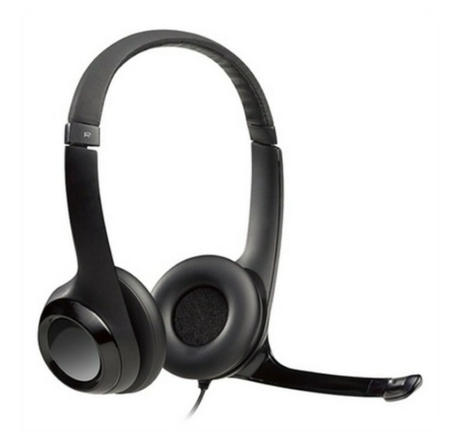 Headphones with Microphone Logitech 981-000406 Black